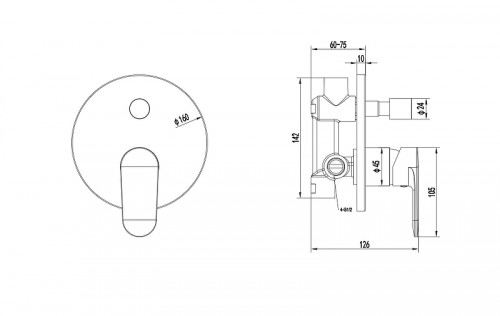 Смеситель для душа Aquatek Ника AQ1846CR цвет Хром