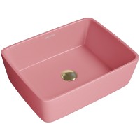 Раковина-чаша Grossman Color 48 GR-3016PIM Розовая матовая фаянс накладная
