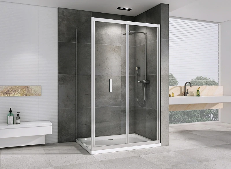 Душевой уголок Abber Sonnenstrand 90x100 AG07090-S100 профиль Хром стекло прозрачное