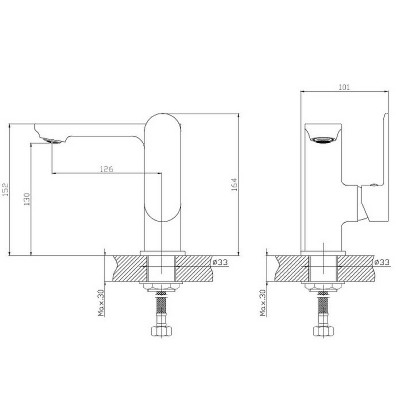 Смеситель для раковины Haiba HB12590 Хром латунь
