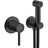 Гигиенический душ со смесителем Kludi Bozz 389983976 Черный матовый латунь на стену