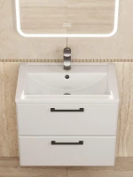 Тумба с раковиной Uperwood Foster New 60 KFosterNEW60w подвесная цвет Белый матовый