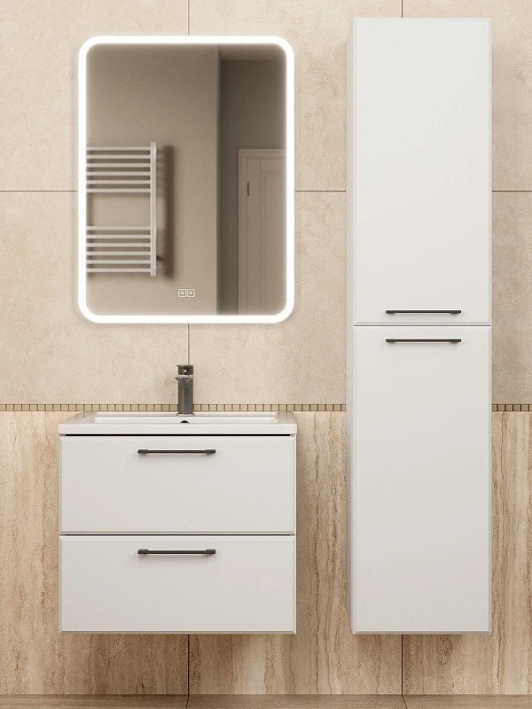 Тумба с раковиной Uperwood Foster New 60 KFosterNEW60w подвесная цвет Белый матовый