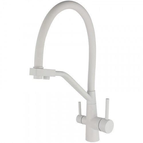 Смеситель для кухни Viko V-5844 Белый матовый латунь