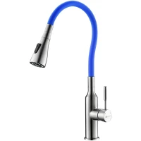 Смеситель для кухни Lemark Expert LM5082S-Blue Нержавеющая сталь Синий нержавеющая сталь