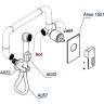 Гигиенический душ со смесителем WasserKRAFT Alme A01557 Хром латунь на стену