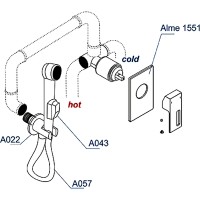 Гигиенический душ со смесителем WasserKRAFT Alme A01557 Хром латунь на стену