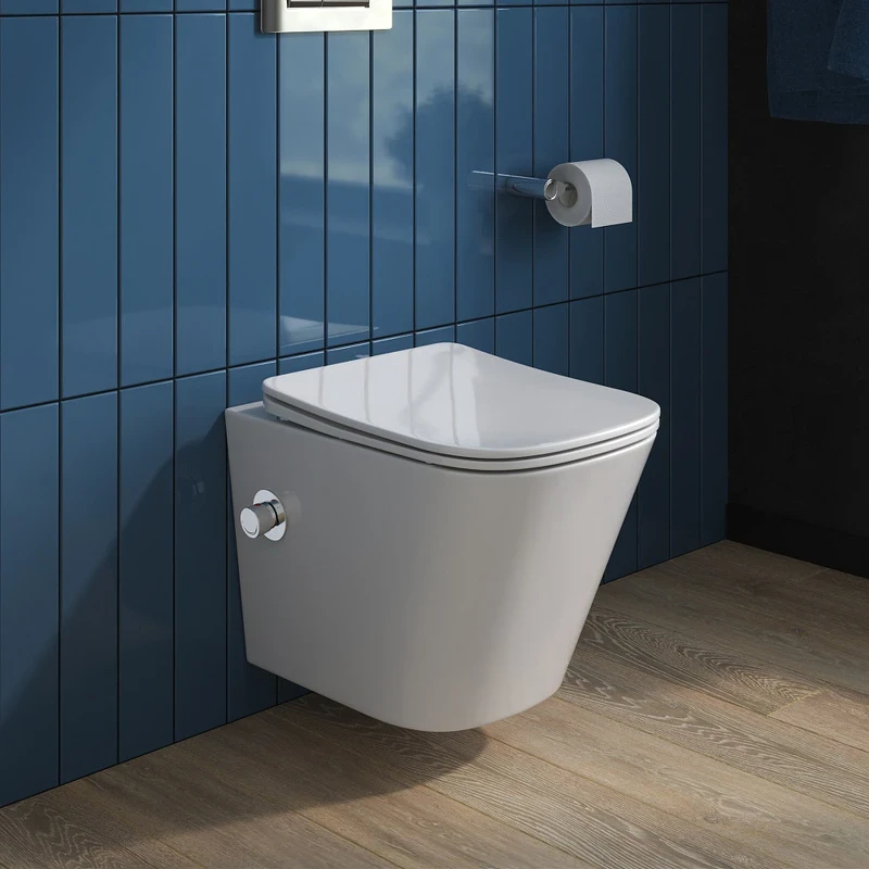 Унитаз биде BelBagno Due BB3103CHR-BS/SC подвесной с сиденьем Микролифт фаянс подвесной