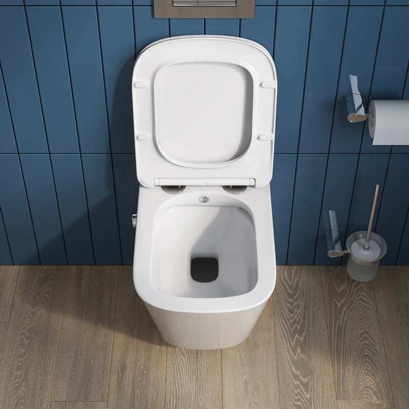 Унитаз биде BelBagno Due BB3103CHR-BS/SC подвесной с сиденьем Микролифт фаянс подвесной