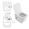 Унитаз биде BelBagno Due BB3103CHR-BS/SC подвесной с сиденьем Микролифт фаянс подвесной