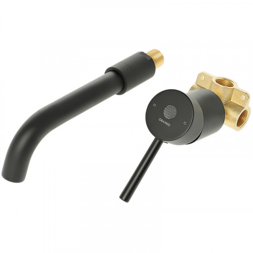 Смеситель для раковины Orange Karl M05-722b Черный латунь встраиваемый