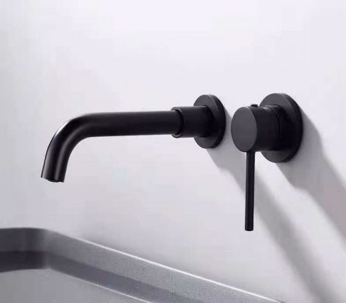 Смеситель для раковины Orange Karl M05-722b Черный латунь встраиваемый