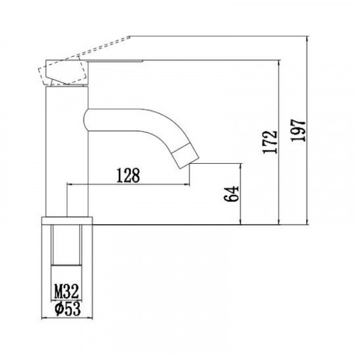 Смеситель для раковины Fmark FS8201C цвет Золото матовое