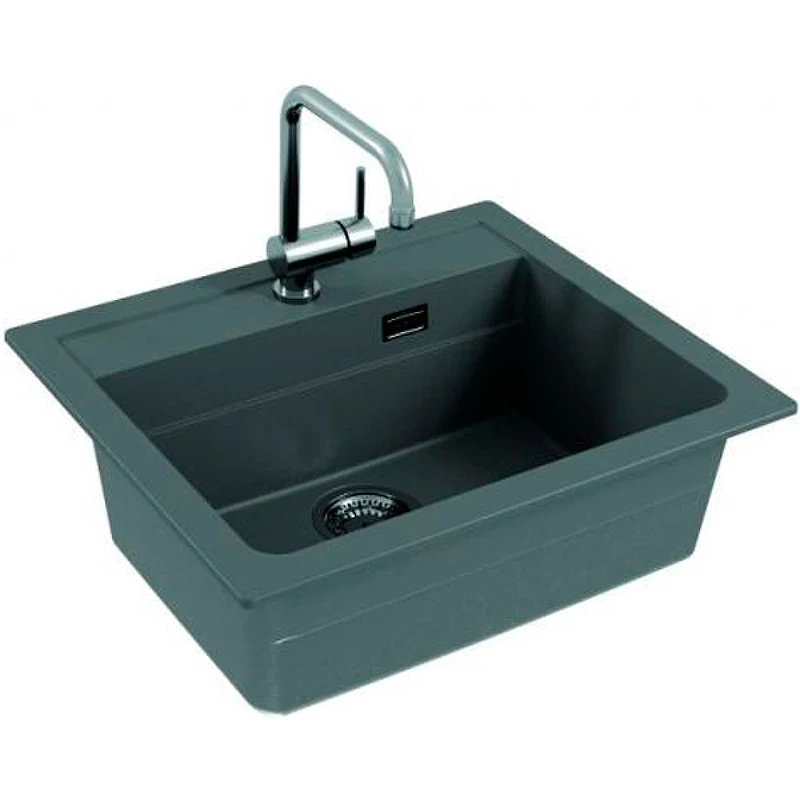 Кухонная мойка Alveus Granital Atrox 30 Concrete G81 590x500 1131995 Бетон искусственный камень (литьевой мрамор) встраиваемая сверху, встраиваемая снизу