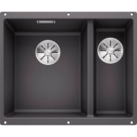 Кухонная мойка Blanco Subline 340/160-U L 523549 Темная скала искусственный камень (литьевой мрамор) встраиваемый