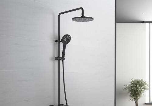 Душевая система Aquatek Бетта AQ2140MB Черная матовая латунь на стену
