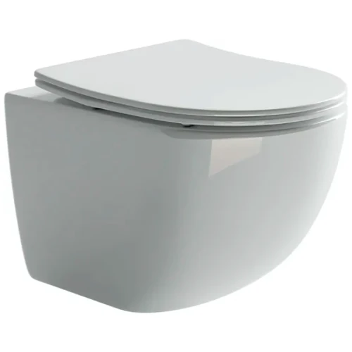 Комплект унитаза с инсталляцией Ceramicanova Forma CN3009_1002M_1000 с сиденьем Микролифт и клавишей смыва Хром матовый фарфор подвесной
