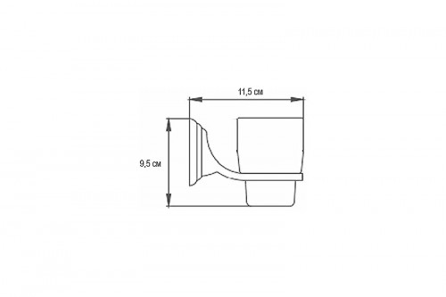Стакан для зубных щеток Ekko E1506 цвет Хром