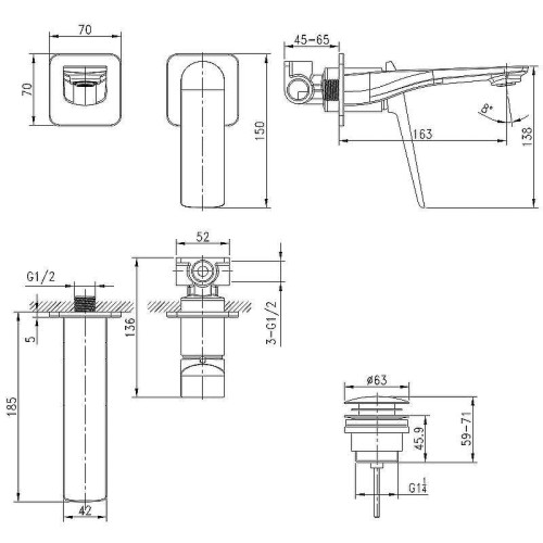 Смеситель для раковины Lemark Allegro LM5936CW Хром Белый