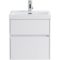 Тумба под раковину BelBagno Pietra Mini 50 PIETRA MINI-500AS-2C-SO-BL подвесная Bianco Lucido МДФ / ЛДСП