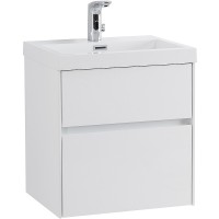 Тумба под раковину BelBagno Pietra Mini 50 PIETRA MINI-500AS-2C-SO-BL подвесная Bianco Lucido МДФ / ЛДСП