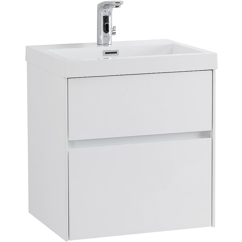 Тумба под раковину BelBagno Pietra Mini 50 PIETRA MINI-500AS-2C-SO-BL подвесная Bianco Lucido МДФ / ЛДСП