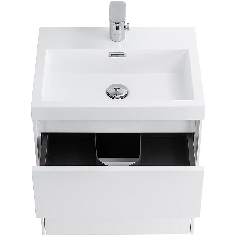 Тумба под раковину BelBagno Pietra Mini 50 PIETRA MINI-500AS-2C-SO-BL подвесная Bianco Lucido МДФ / ЛДСП
