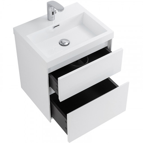 Тумба под раковину BelBagno Pietra Mini 50 PIETRA MINI-500AS-2C-SO-BL подвесная Bianco Lucido МДФ / ЛДСП