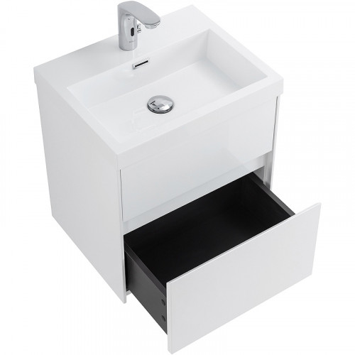 Тумба под раковину BelBagno Pietra Mini 50 PIETRA MINI-500AS-2C-SO-BL подвесная Bianco Lucido МДФ / ЛДСП