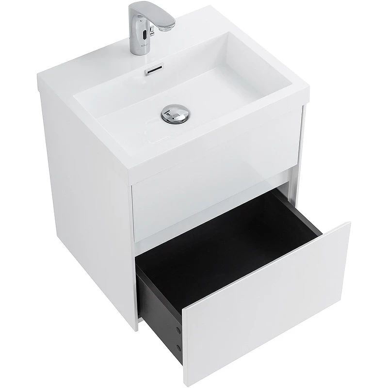 Тумба под раковину BelBagno Pietra Mini 50 PIETRA MINI-500AS-2C-SO-BL подвесная Bianco Lucido МДФ / ЛДСП