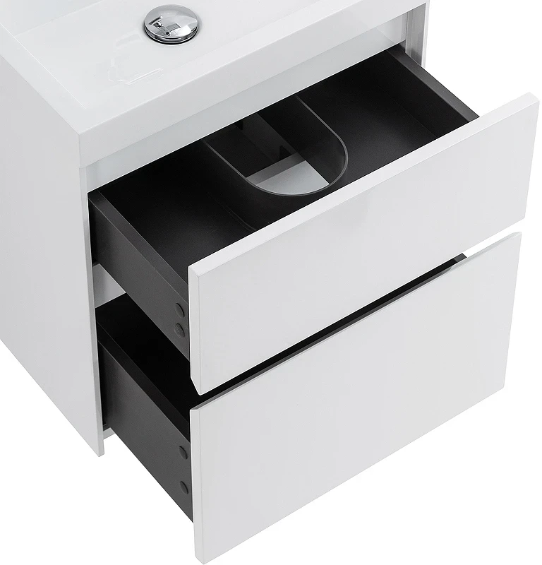 Тумба под раковину BelBagno Pietra Mini 50 PIETRA MINI-500AS-2C-SO-BL подвесная Bianco Lucido МДФ / ЛДСП