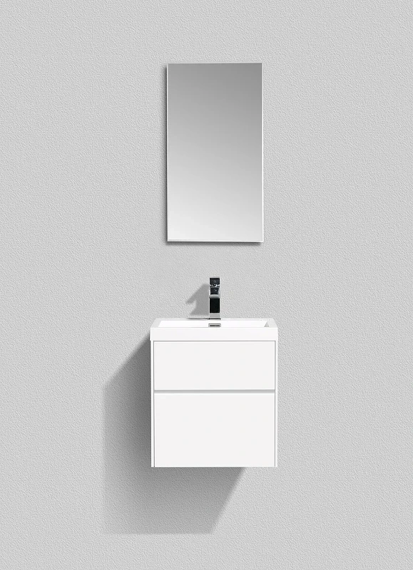 Тумба под раковину BelBagno Pietra Mini 50 PIETRA MINI-500AS-2C-SO-BL подвесная Bianco Lucido МДФ / ЛДСП