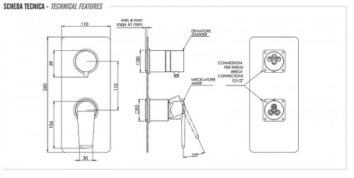 Смеситель для душа Remer Vanity V93KB цвет Хром