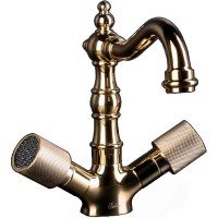 Смеситель для раковины Boheme Royal Cristal 292-Royal/CRSTblack Золото латунь