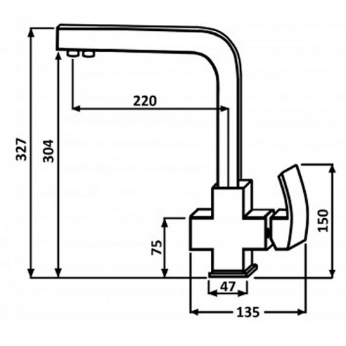 Смеситель для кухни ALMAes Rona AS-875-01 Хром латунь