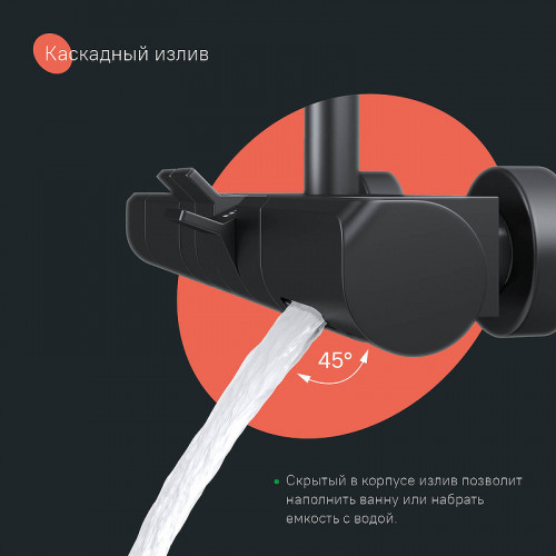 Душевая система Iddis SpaHome SPHBLTKi06 с термостатом Черная матовая латунь на стену