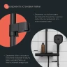 Душевая система Iddis SpaHome SPHBLTKi06 с термостатом Черная матовая латунь на стену