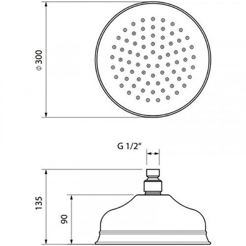 Верхний душ Migliore Roma 29830 Золото