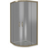 Душевой уголок Good Door Jazze R-80-B-BR 80x80 профиль Бронза стекло тонированное