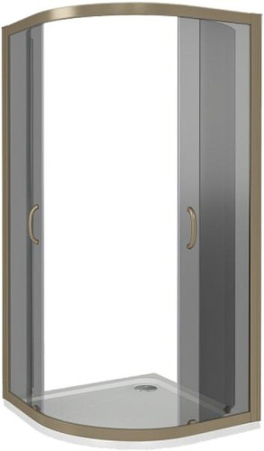 Душевой уголок Good Door Jazze R-80-B-BR 80x80 профиль Бронза стекло тонированное