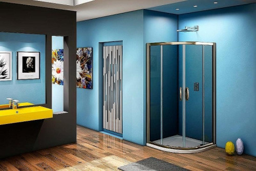 Душевой уголок Good Door Jazze R-80-B-BR 80x80 профиль Бронза стекло тонированное