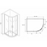 Душевой уголок Abber Schwarzer Diamant 120x90 AG01129 профиль Хром стекло прозрачное