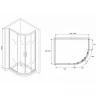 Душевой уголок Abber Schwarzer Diamant 120x90 AG01129 профиль Хром стекло прозрачное