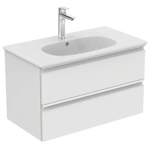 Мебельная раковина Ideal Standard Tesi 82 T3509V1 цвет Silk White / Белый матовый