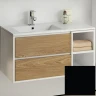 Тумба с раковиной SanVit Мэри-4 90 L kmery904 в цвете Ral подвесная Черный глянец МДФ / ЛДСП