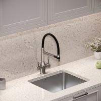 Смеситель для кухни Sancos Garda SC4009BN Никель брашированный Черный латунь