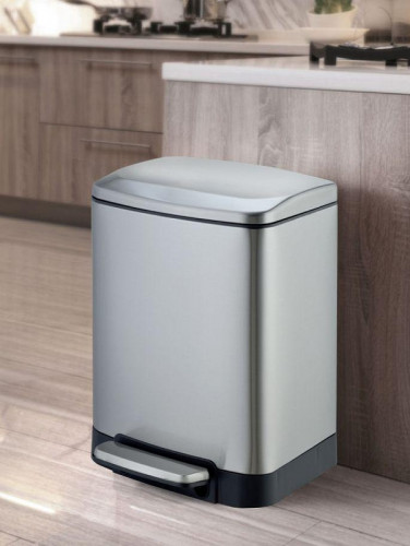 Ведро для мусора WeltWasser Golf MT 6L 10000013380 Сталь матовая