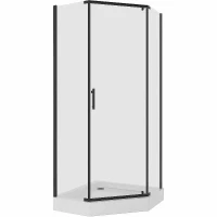 Душевой уголок Niagara Nova 100х100 NG-6834-08 BLACK профиль Черный стекло прозрачное