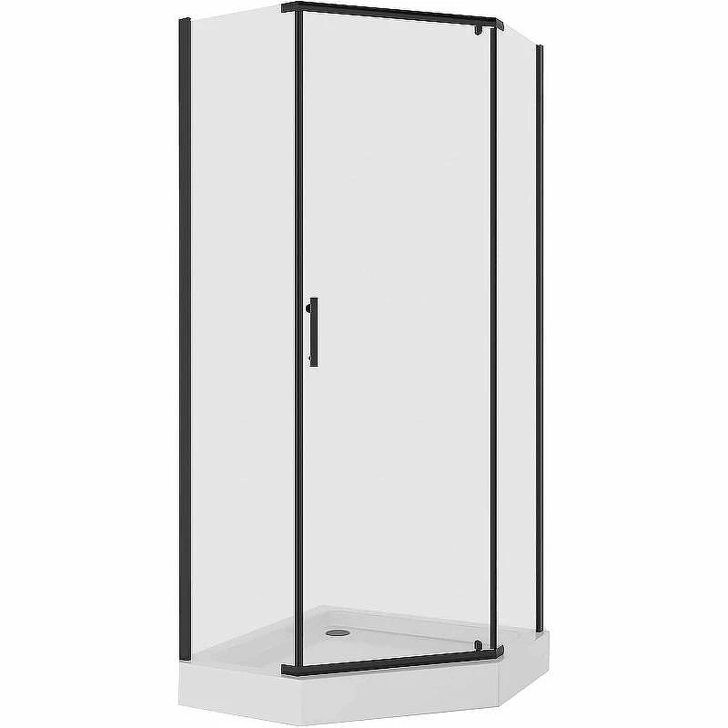 Душевой уголок Niagara Nova 100х100 NG-6834-08 BLACK профиль Черный стекло прозрачное