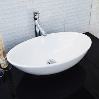 Раковина-чаша CeramaLux 52 9021 Белая фаянс накладная